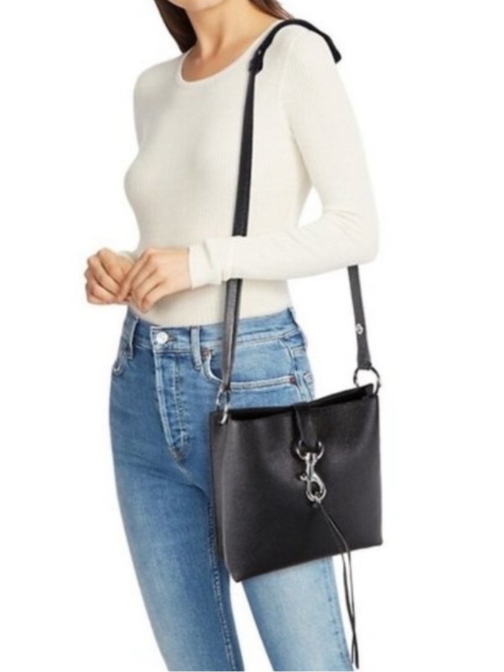 NEW Rebecca Minkoff Megan Small Leather Feedbag